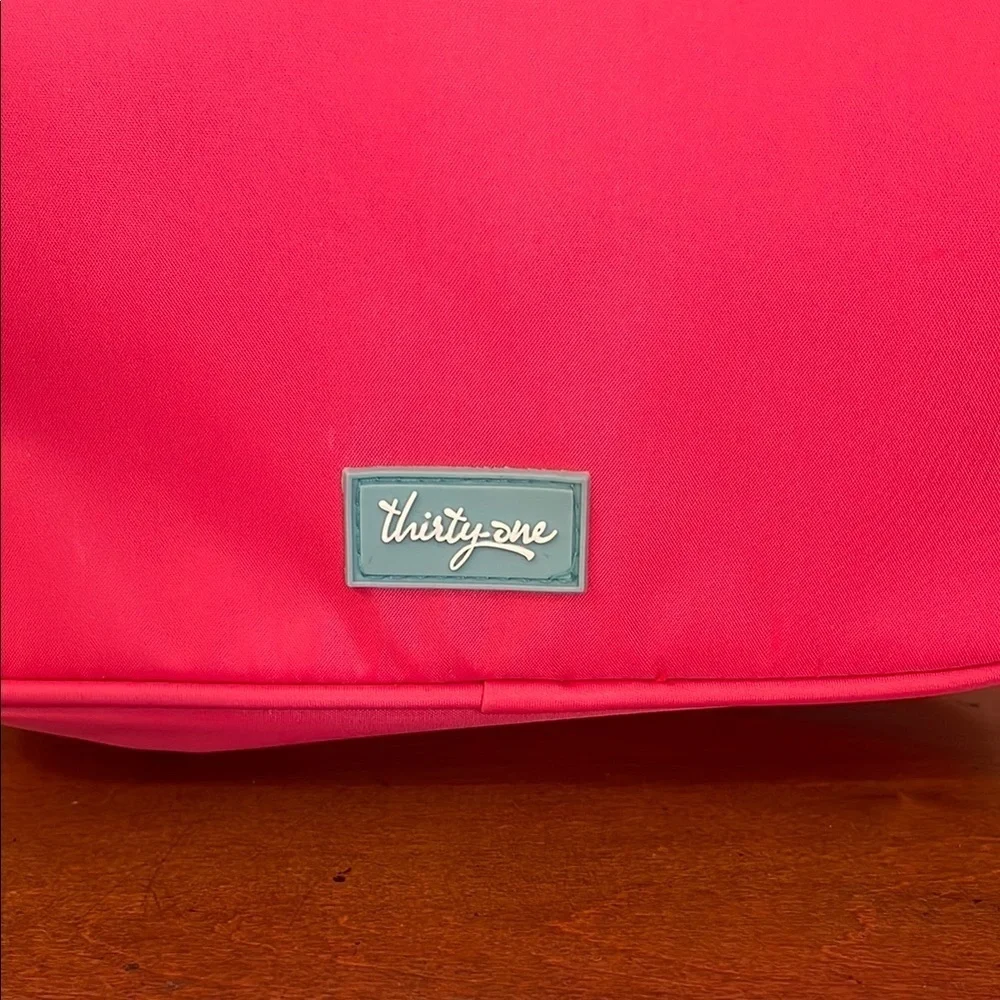 Thirty-one Pink and Green Owl Lunch Bag with Cartoon Eyes